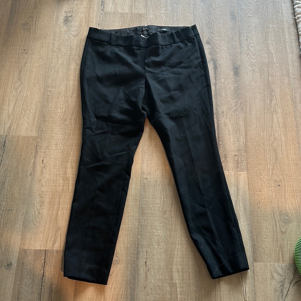 NWT jcrew stretch Minnie wool pants in black